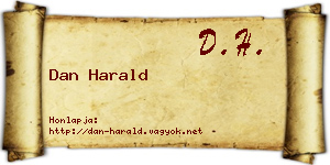 Dan Harald névjegykártya
